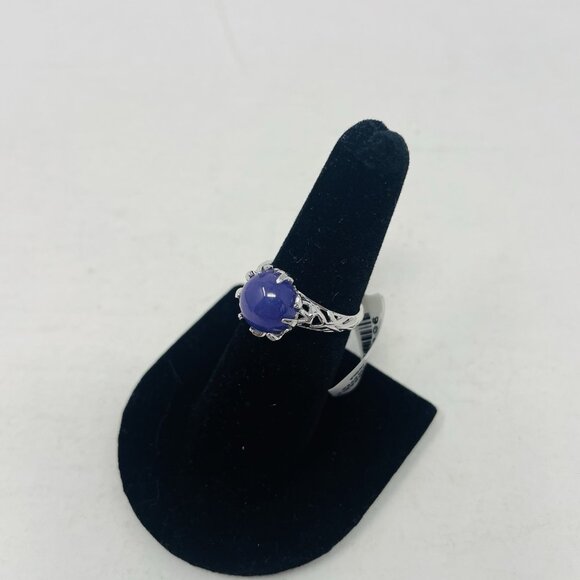 Karis Collection Burmese Purple Jade Size 7 Platinum Bond Brass Ring 4.70ct 5004 - Picture 2 of 7